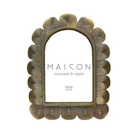 Kultainen polyresiinivalokuvakehys 17x2x21cm – Lasi