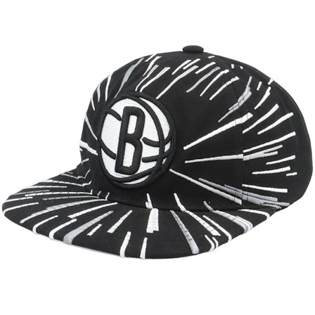 Mitchell & Ness - Negro snapback Gorra - Brooklyn Nets Burst Deadstock Black Snapback @ Hatstore