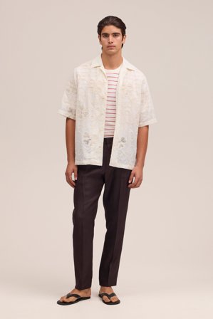 NN.07 Bill Trouser Male Brown Linen Blend