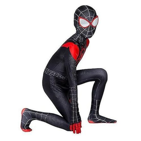 Spider-Man Into The Superhero Kostyme Barn Miles Morales Cosplay Voksen - Perfekt