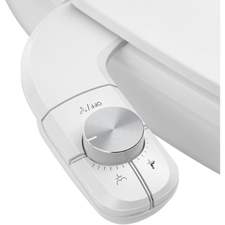 Japanilainen WC-bidee, ei sähköä, WC, kaksi sisäänvedettävää suutinta, helppo asennus, itsepuhdistuva, säädettävä kylmän veden paine, etu- ja takapesu