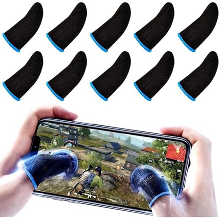 Finger Sleeves til spil | PUBG Finger Sleeve-handsker til spil | Tommelfinger Sleeves Mobilspil | Gamer-handsker | Dedales para Dedos Gamer | Pakke 