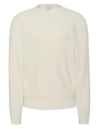 Ls Texture Cttn Crewnk Sweater 1 Cream Calvin Klein