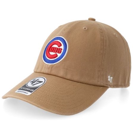 47 Brand - MLB Brun unconstructed Keps - Chicago Cubs MLB Clean Up Camel Dad Cap @ Hatstore
