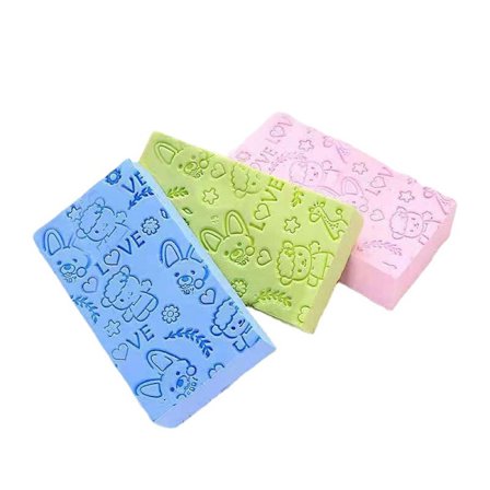 4-pack Långa Ryggsponsar med Rephandtag Rygg Scrub DXGHC