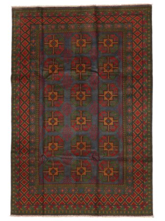 Handknuten Afghan Fine Matta 200X292