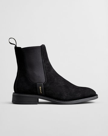 GANT Damen Fayy Chelsea Boot aus Veloursleder (40) Schwarz
