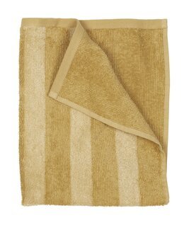 Frottéhåndklæde stribet Gul