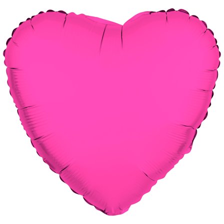 Folieballong Hjerte Neonrosa