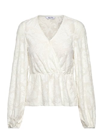 Structure Floral Top White Bubbleroom