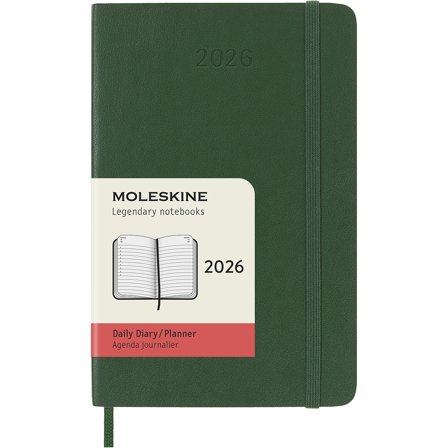 Diary 12M Daily 2026 Softcover Pocket Myrtle Green