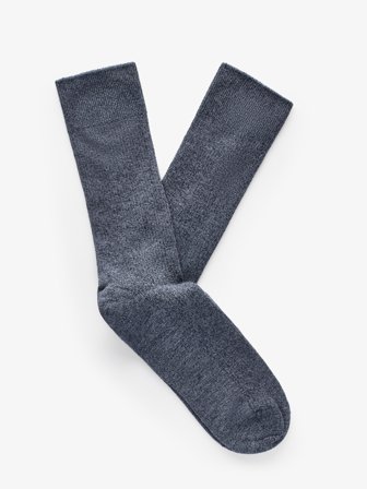 John Henric Men's Blaue Gerippte Socken Size Onesize