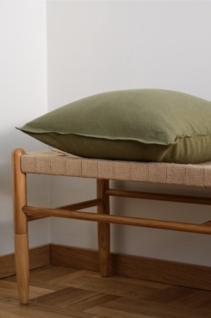 Jotex - Putetrekk i Linmiks 50x50 Cm Olivengrønn - LINUS - Kjøp Pynteputer & trekk hos Jotex