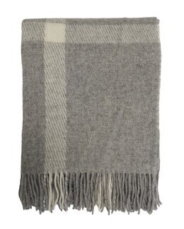 Uldplaid York Ternet Grå