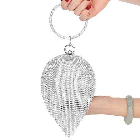 WABJTAM Dame Ball Crystal Aften Clutch Frynser Bryllupsfest Veske
