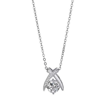 Smykker Moissanite Hjerte Halskæde til Kvinder, Smykker Gave til Kvinder Kone Kæreste Fødselsdag Mot