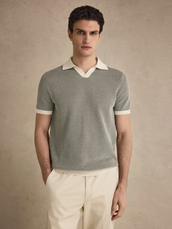 John Henric Men's Grünes Poloshirt Size L