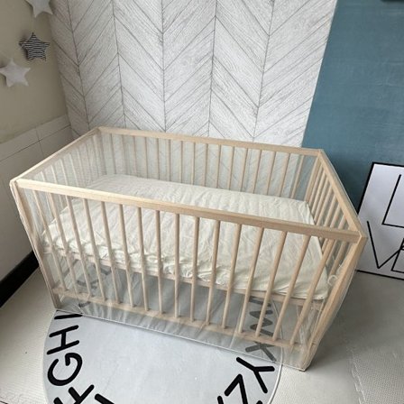 Myggnät för babysäng - svart - 70*160*70CM