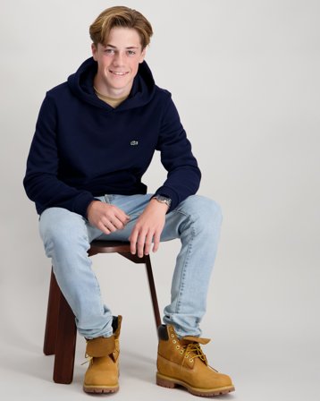 Lacoste LCB CORE FLEECE PULLOVER HOODI Sininen Hupparit/Hoodie Pojat - Kids Brand Store