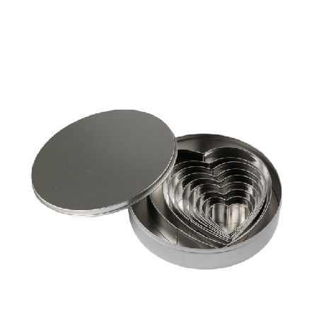 Blomsterbergs Utstickarset hjärta 9 st stål Baktillbehör Unisex Grå