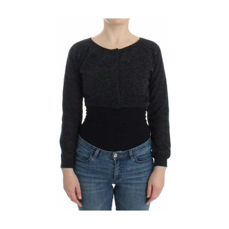 Ermanno Scervino, Knit Wool Cardigan Sweater Grijs, Dames, Maat:S,alpaca