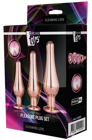 Kjøp Dream Toys Gleaming Love Pleasure Set Rose Gold - Anaplugger pakke | God pris