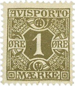 Danmark 1907 - Avisportomærke AFA 1 - Ubrugt