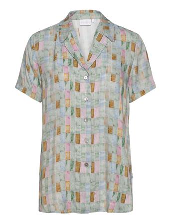 Shirt W. Piping Patterned Coster Copenhagen