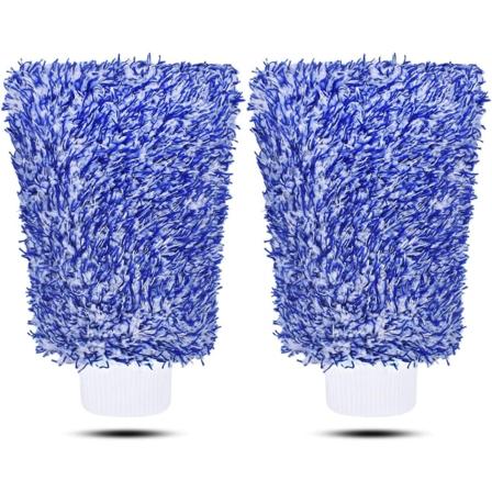 Par med mikrofiber bilvaskhansker (blå), rengjøringshansker utstyrer
