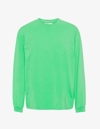 Oversized Organic LS T-shirt - Spring Green - M