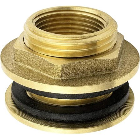 3/4 tum rostfritt stål mässing vägggenomföring, skottgenomföring för vattenkranar, regntunna, behållare, IBC-tank