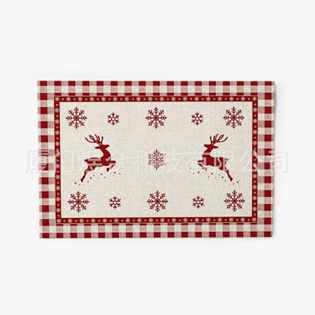 Julbordsunderlägg, set om 4, värmebeständiga, röda