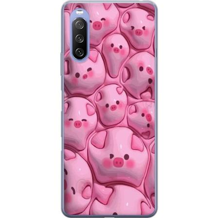 Sony Xperia 10 III Lite Gjennomsiktig deksel Boblende Griser