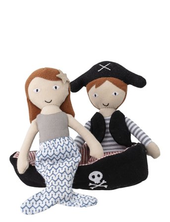 Bloomingville | Kate & Jonah Doll, Blue, Cotton Set Of 3 | ONE SIZE