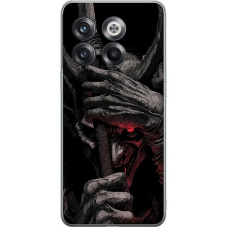 Yhteensopiva Puhelinkuori OnePlus 10T Pimeä fantasialiima soturilla sarvilla ja miekalla, dramaattista taidetta mustassa ja punaisessa