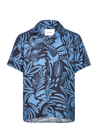 Bob Flower Tencel Shirt Blue Les Deux