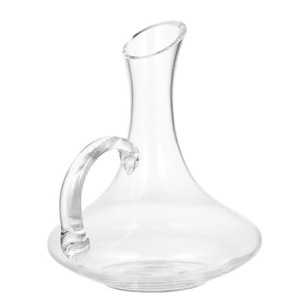 Klar glaskaraffel med håndtag Kompatibel med boligindretning 24.00X20.00X19.00CM Vin 1 stk