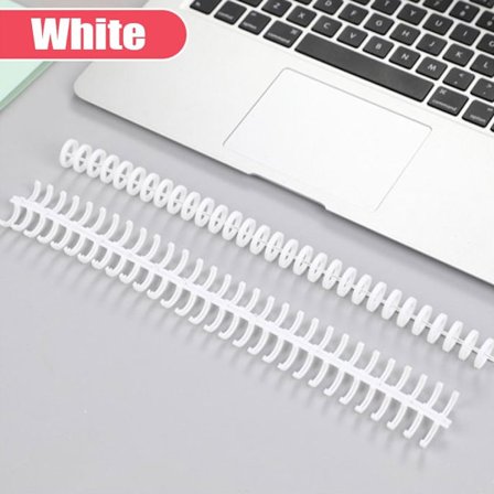 10 st Bindningsklämma för anteckningsbok Lösbladsring 10 STK VIT 10 STK