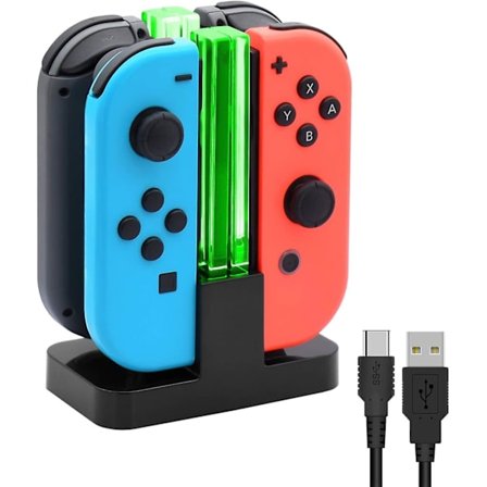 Laddningsdocka Ersättning för Nintendo Switch & Laddare för Switch Oled Joy Con, Laddstation för Nintendo Switch Med en USB Type-c Laddsladd-