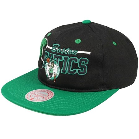 Mitchell & Ness - NBA Schwarz snapback Cap - Boston Celtics Varsity Letter Black Snapback @ Hatstore