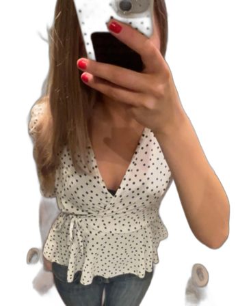 Prickig omlottblus från Boohoo