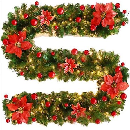 Julekrans med lys til julebryllupsfestdekoration