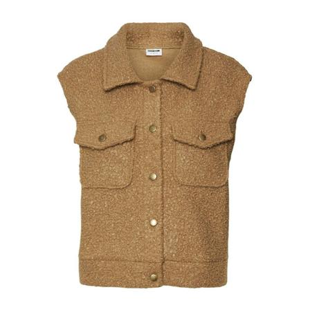 Noisy May, Nmhinny S/L Boucle Vest Bruin, Dames, Maat:S