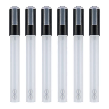 6 st tomma refillfärgpennor Tom akrylfärgpenna påfyllningsbar färgpennor Tom påfyllningsbar markör för stenmålning