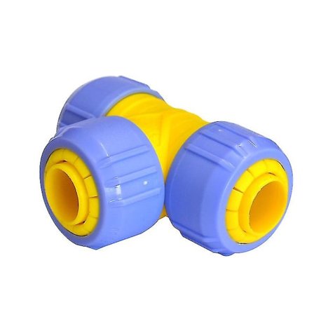 3-veis T-formet slangekoblinger, Hurtigkoblinger for slange, Luftkoblinger for kjøkkenkran, for hagevanning 1 stk