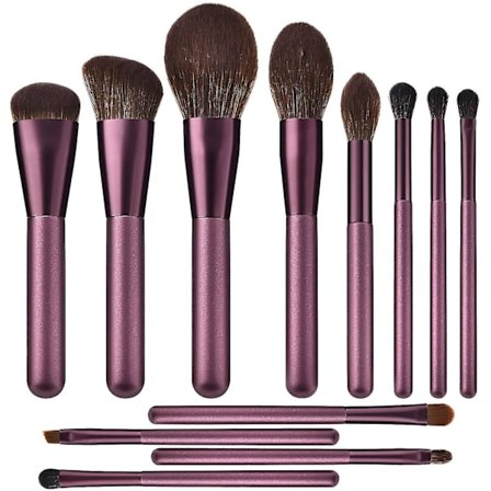 12-pack sminkborstar Set Premium Syntetisk Foundation