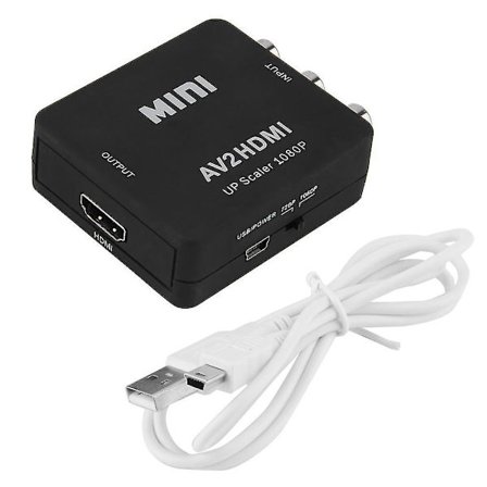 Komposit AV CVBS till HDMI-omvandlare Adapter 1080p