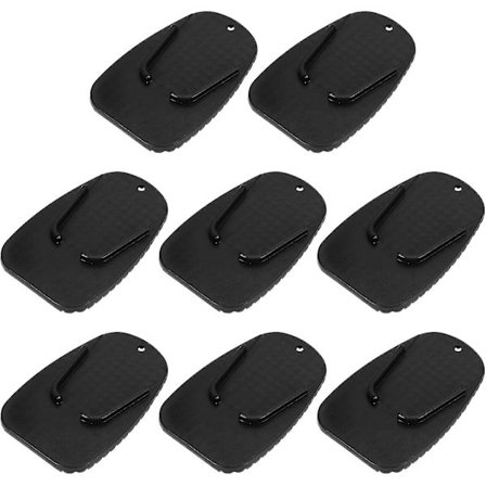 Motorsykkel Støttefotpute Parkering Stativ Side Stativ Utvidelsespute Svart 8stk