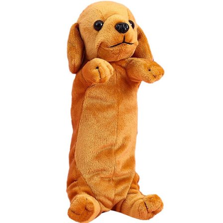 Pencil Case Plys Hund Pencil Taske Blød Dyr Stationery