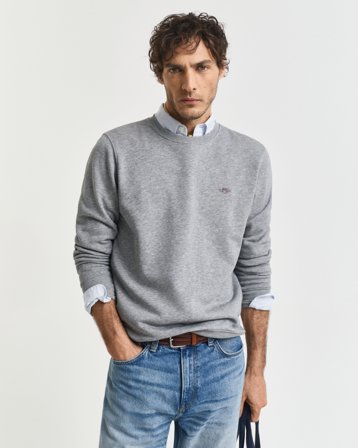 GANT Herren Rundhals-Sweatshirt (L) Grau